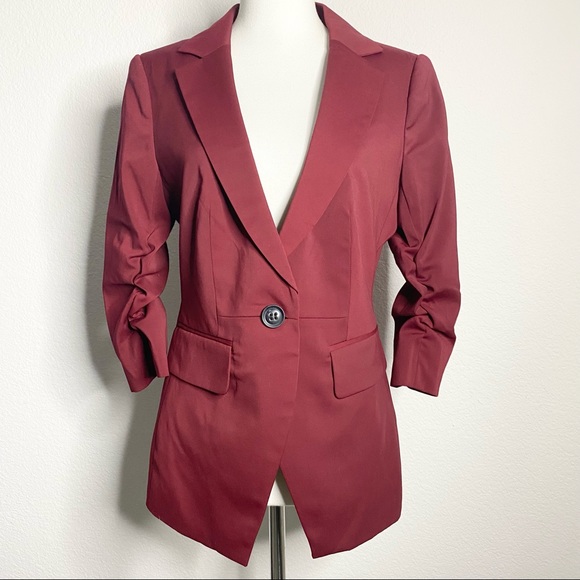 The Limited Jackets & Blazers - THE LIMITED Burgundy Blazer